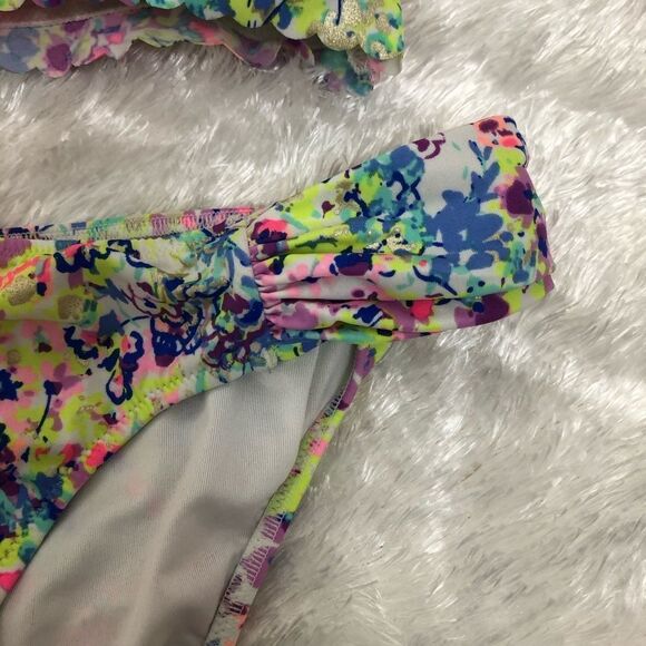 Victoria Secret floral print two pieces XS 32c - Picture 3 of 9